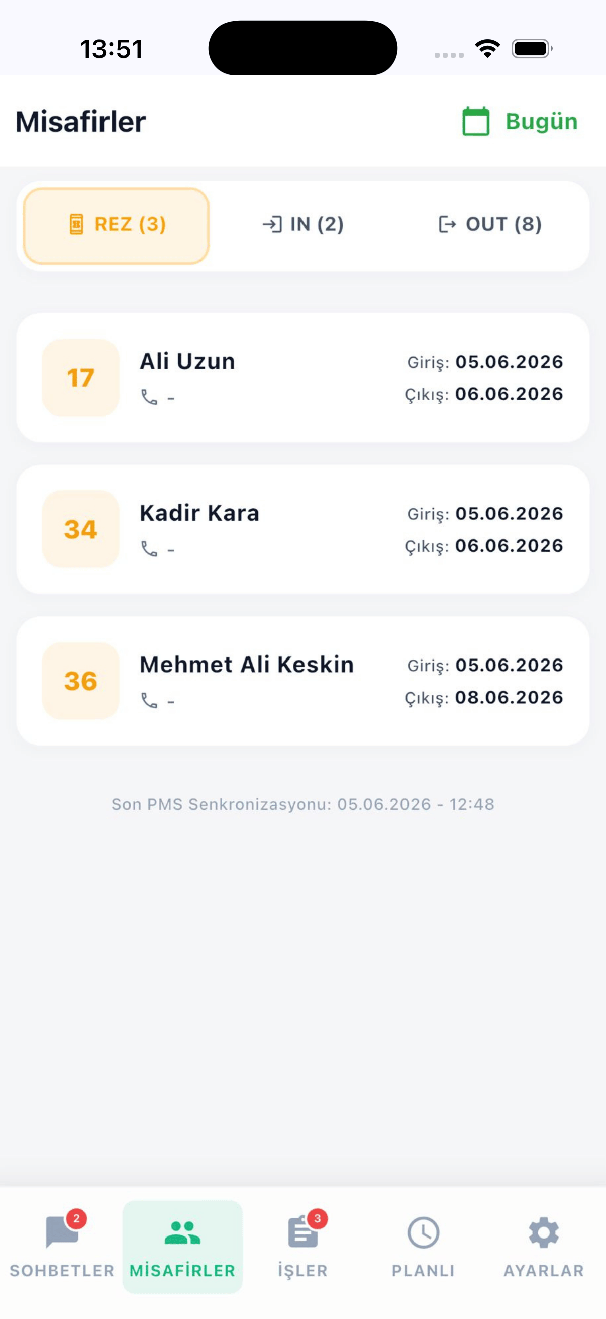 Hotel AI Online Chat Mobile App Screen