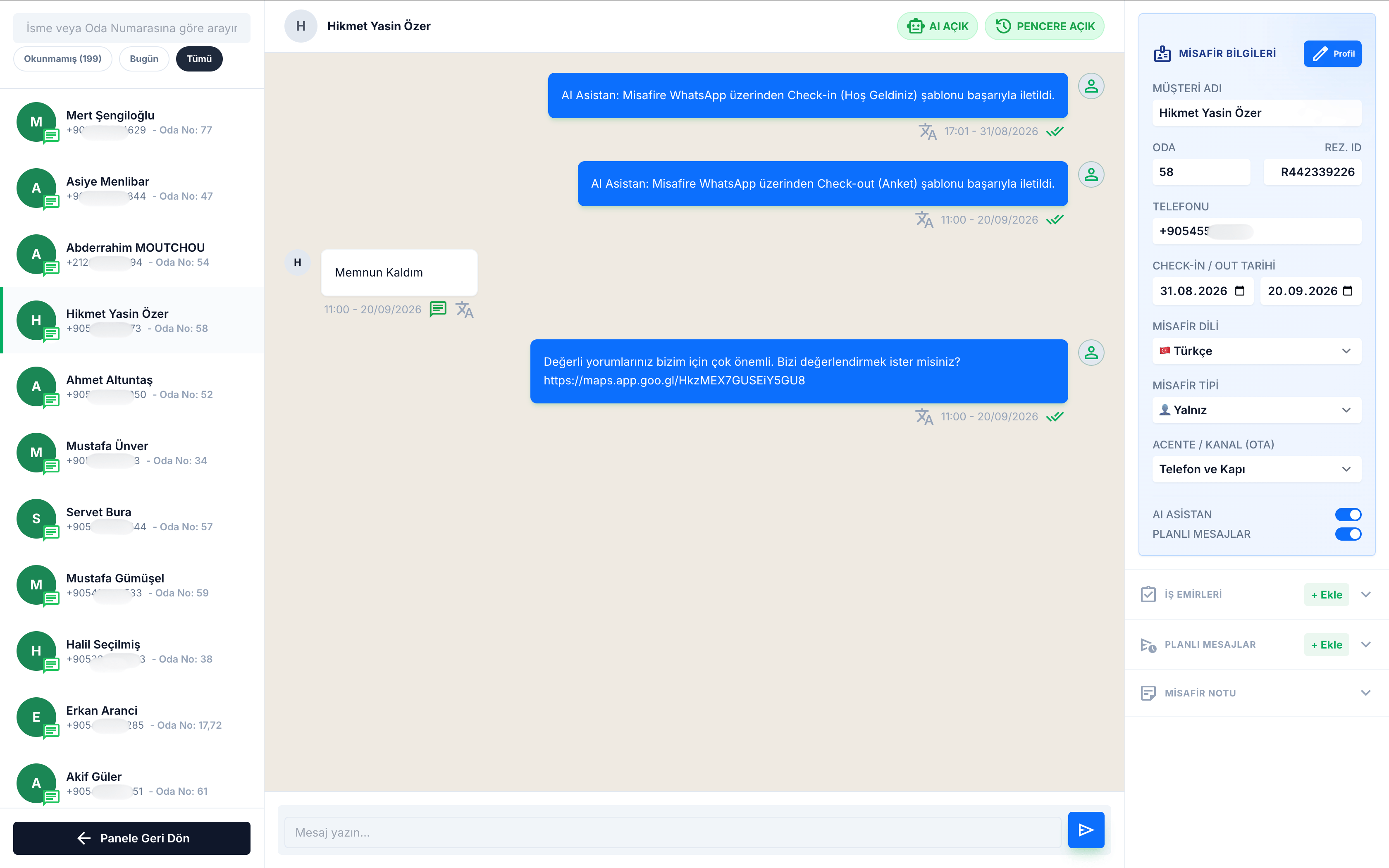AI Asistan Web Dashboard