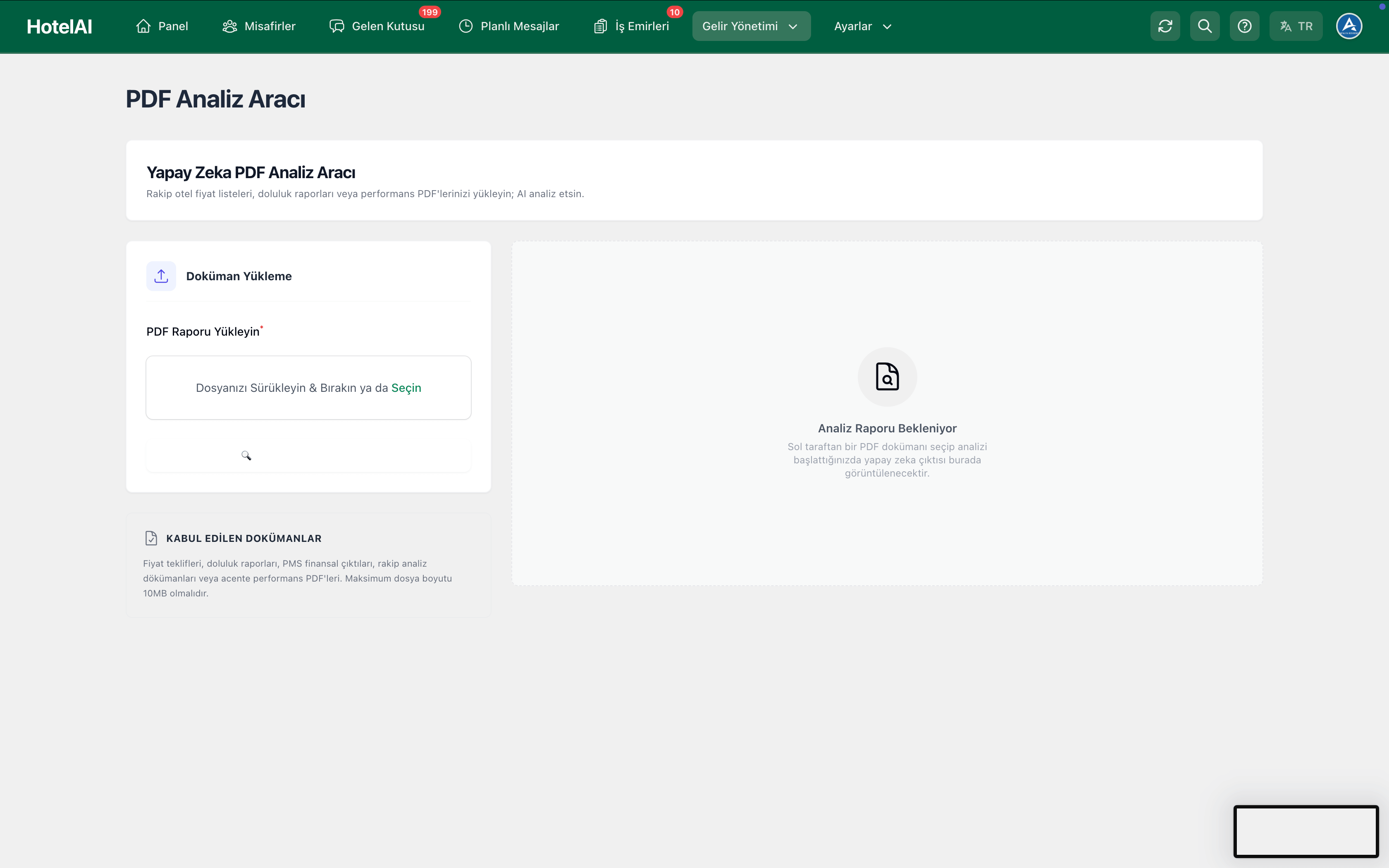 PDF Analiz Aracı Web Dashboard