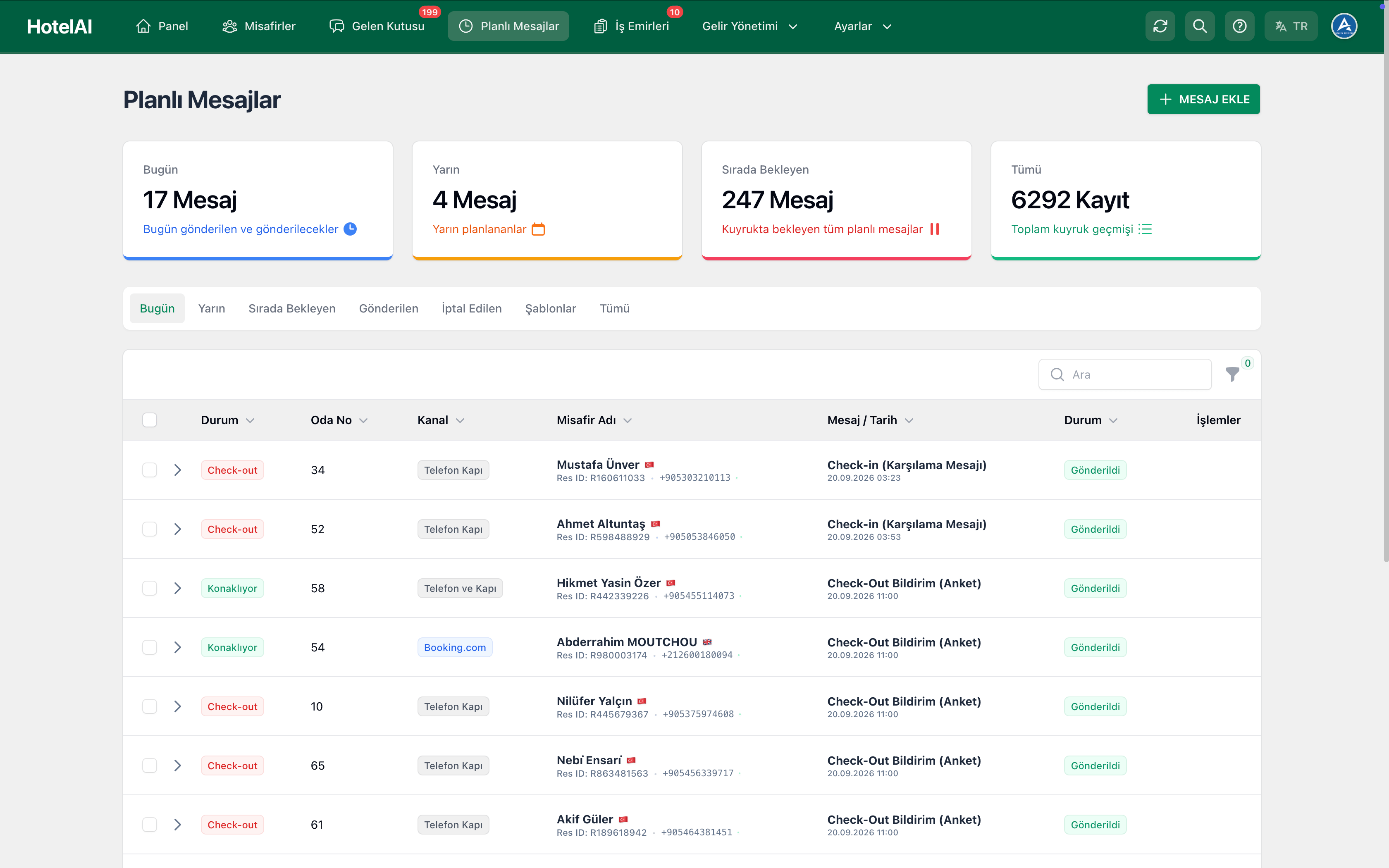 Planlı Mesajlar Web Dashboard