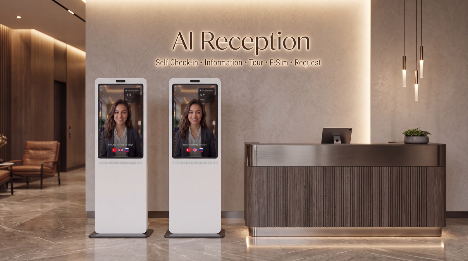 HotelAI Stand 32 inch Floor Standing Smart Terminal