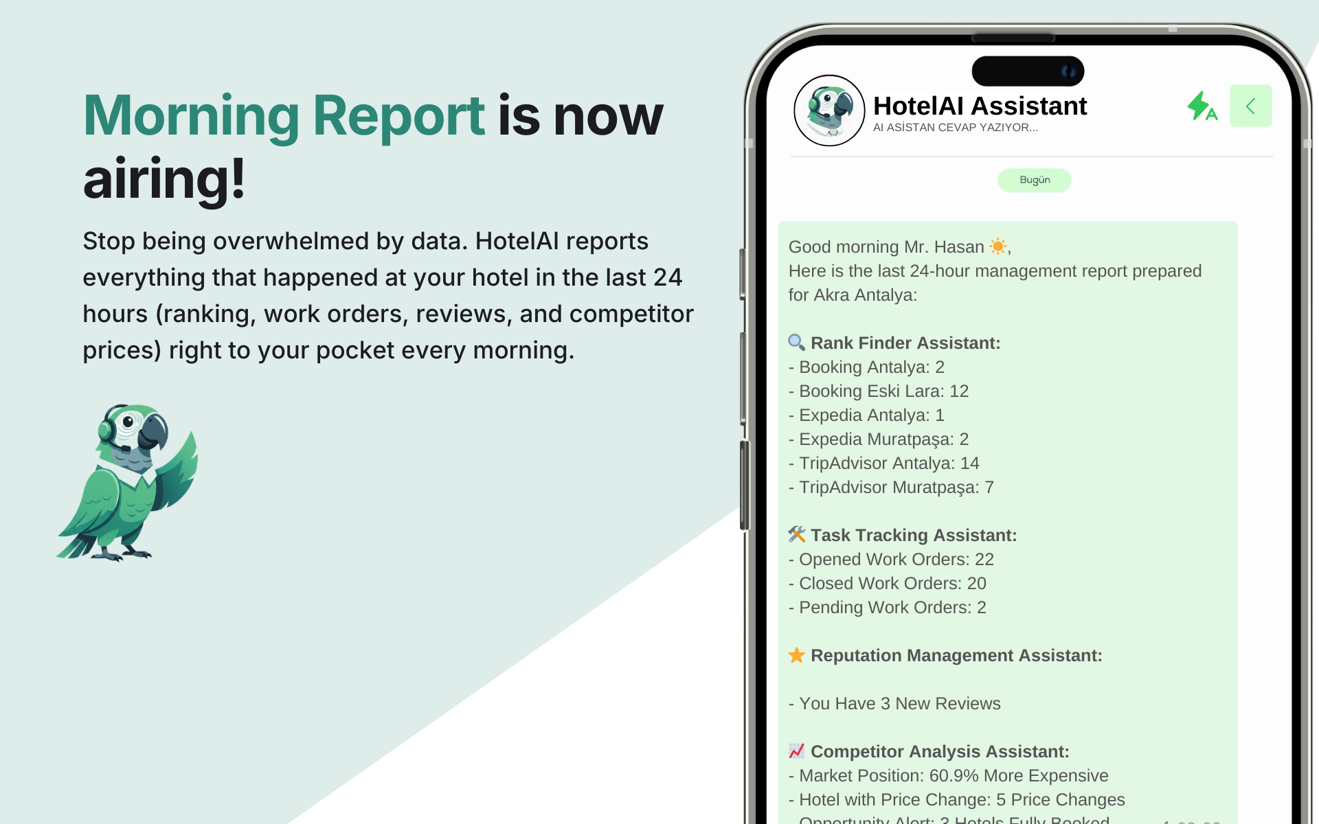 AI-Powered Morning Report for Hotel Managers